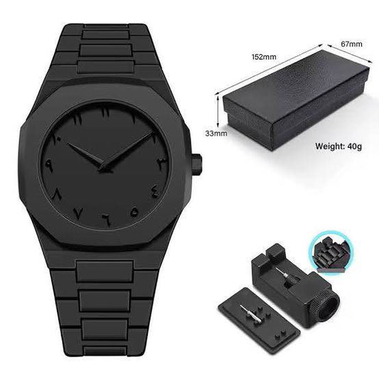 Black Aura Arabic Dial Watch for Men