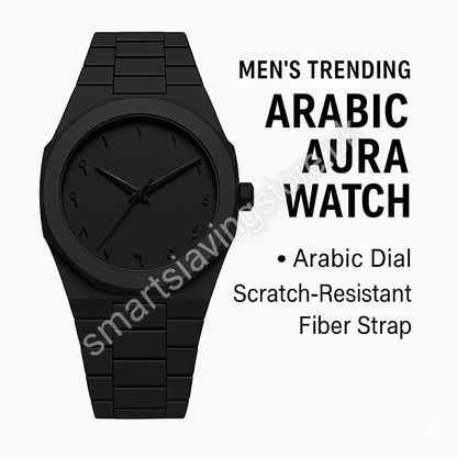 Black Aura Arabic Dial Watch for Men