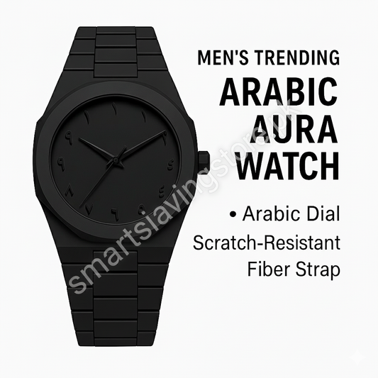 Black Aura Arabic Dial Watch for Men